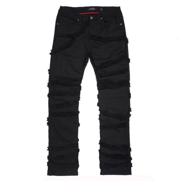 🆕 FROST LEON STACK JEANS - BLACK - MEN - WAIST SIZE: 30-42 - Picture 2 of 4